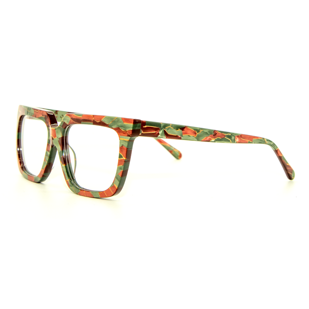 ISO view of the luxurious Josephine optical frames for adults, showcasing their rich and elegant details.
