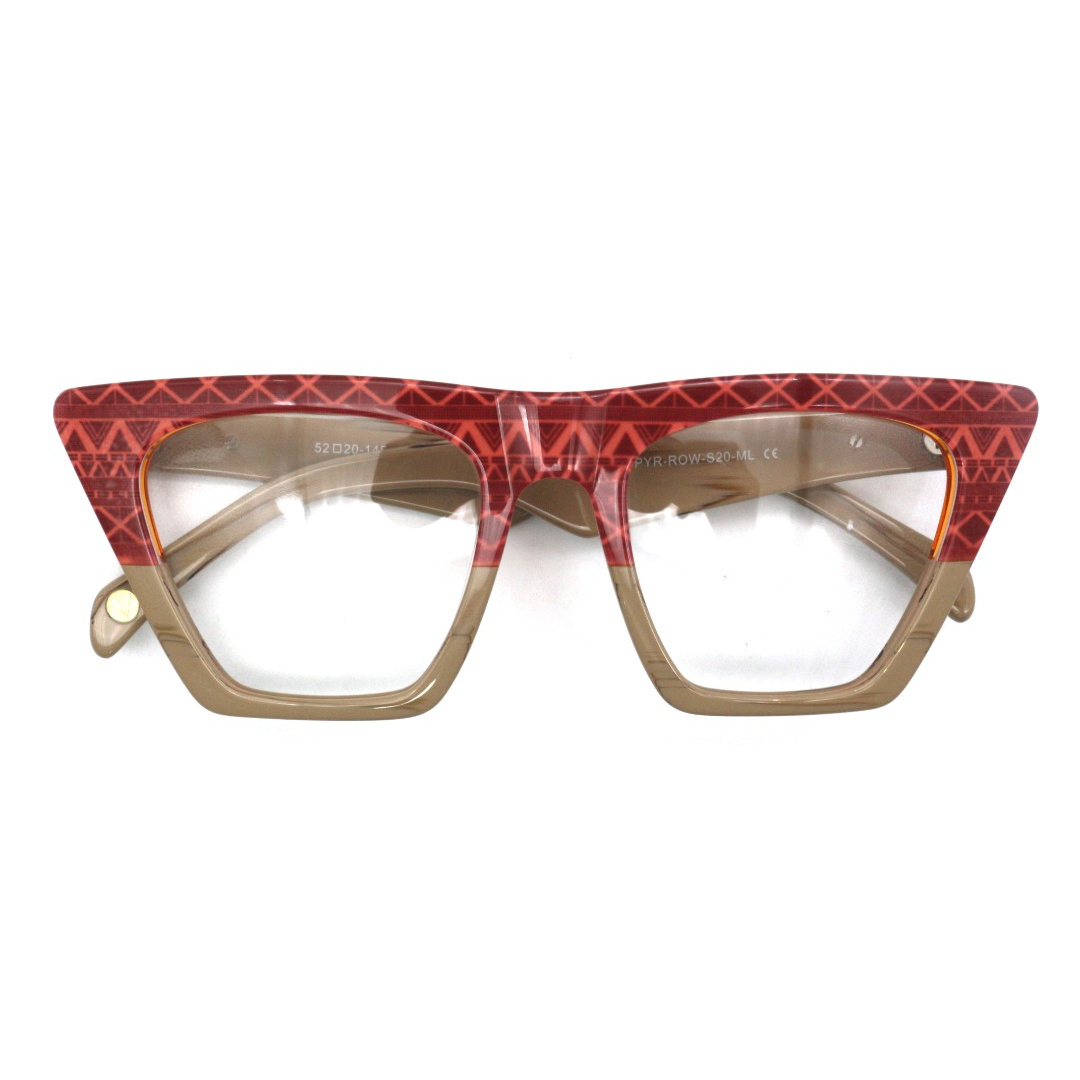 Unique Star Giza half-pyramid optical frames for adults, offering a contemporary geometric style.