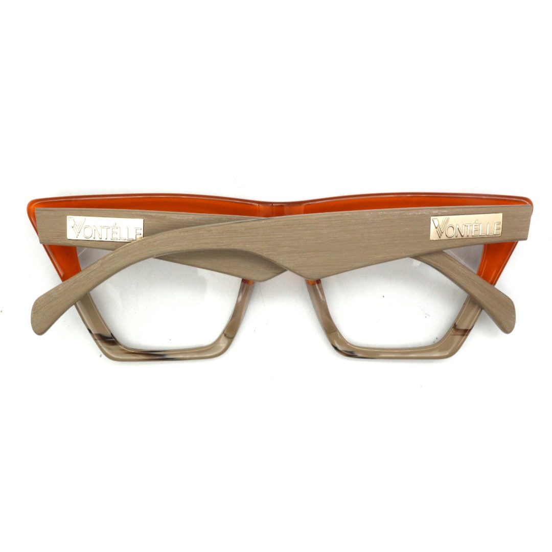 Back view of the unique Star Giza half-pyramid optical frames for adults, perfect for a modern, architectural look.