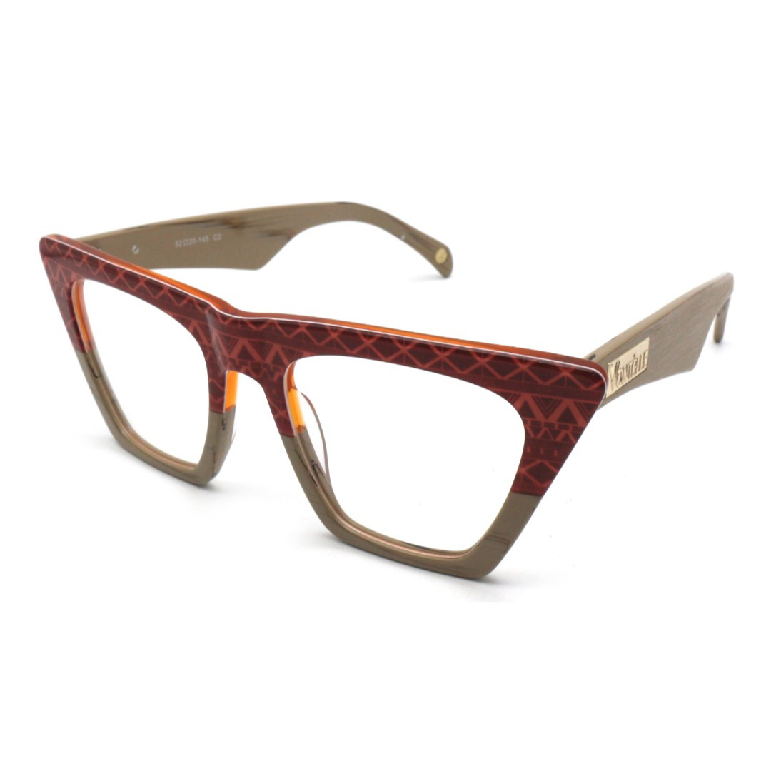 ISO view of the unique Star Giza half-pyramid optical frames for adults, perfect for a modern, architectural look.
