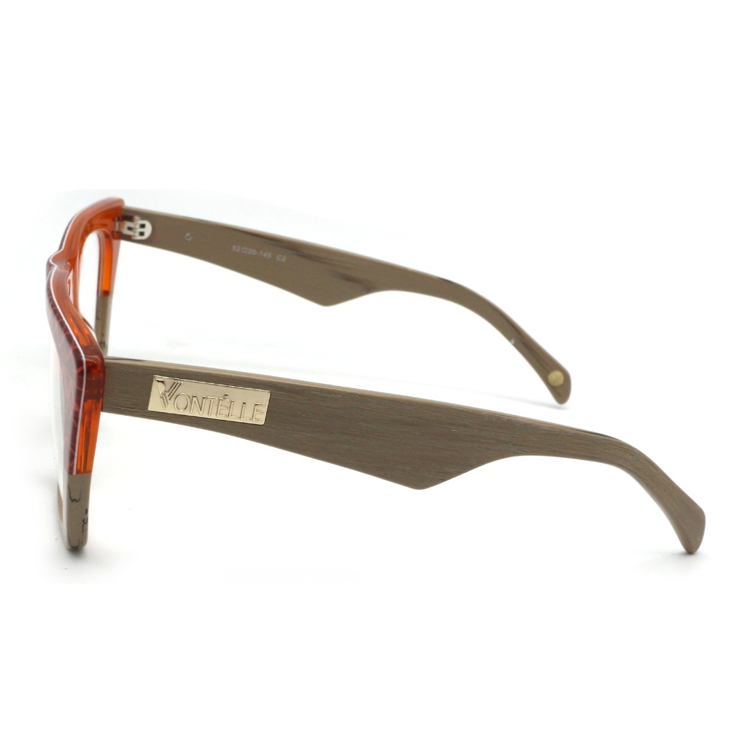Side view of the unique Star Giza half-pyramid optical frames for adults, perfect for a modern, architectural look.
