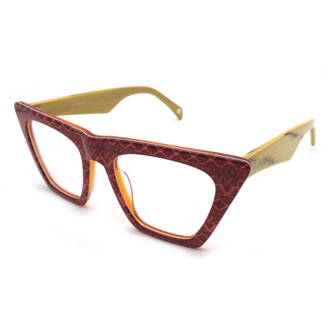 ISO view of the striking Star Giza pyramid optical frames for adults, showcasing their innovative geometric design.