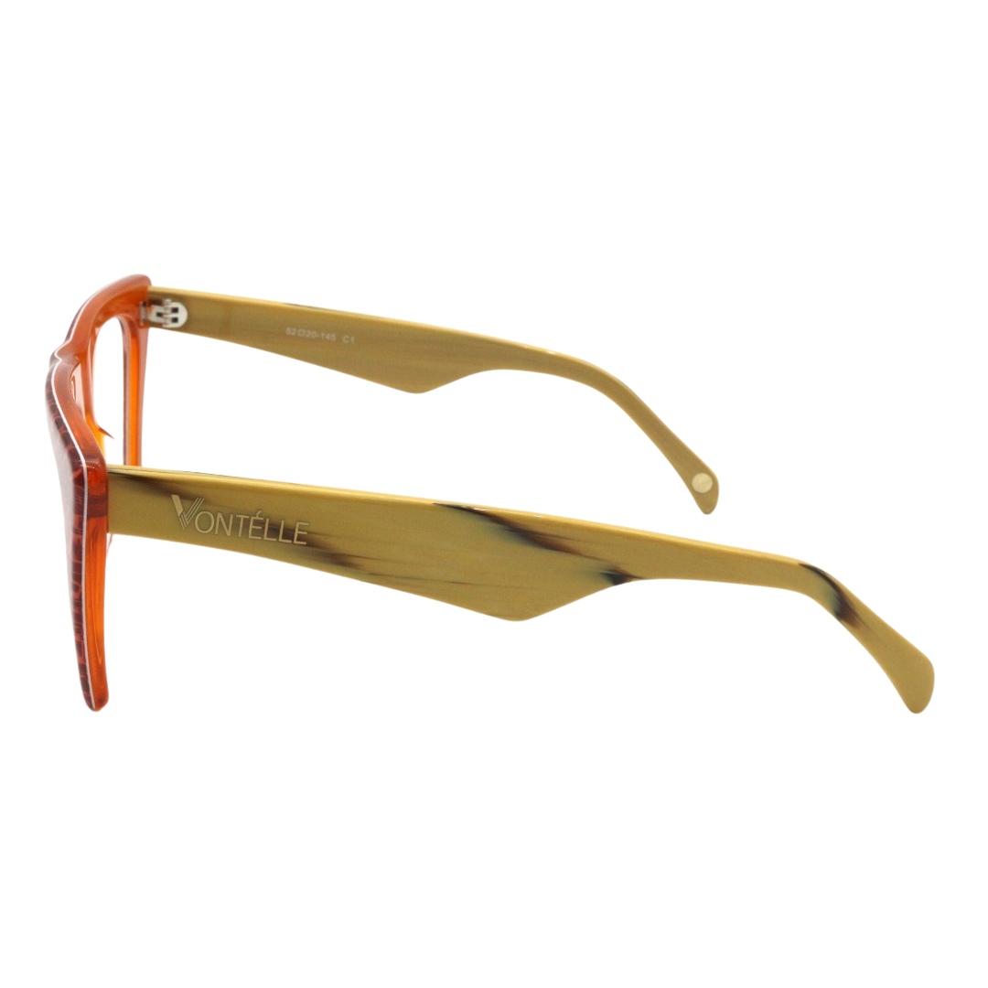 Side view of the striking Star Giza pyramid optical frames for adults, showcasing their innovative geometric design.