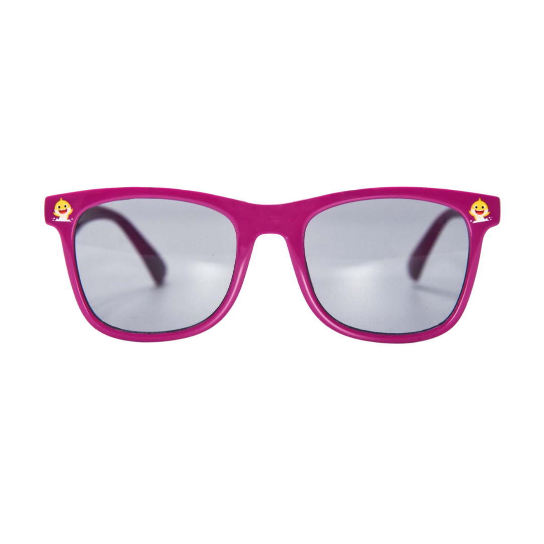 Adorable pink Baby Shark sunglasses designed for kids. A cute and protective accessory for sunny days.