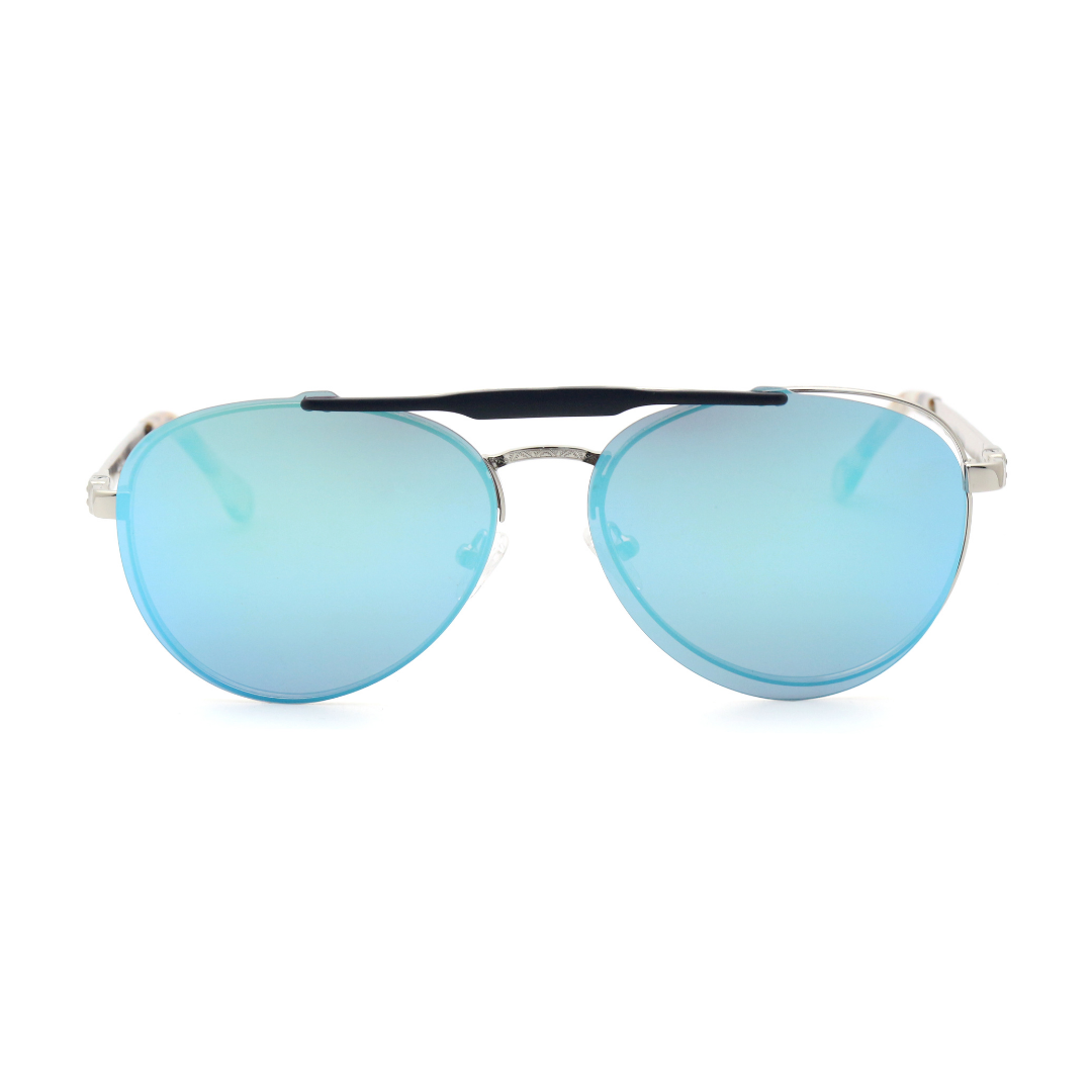 Striking Cleofis Cerulean optical frames for adults, featuring a captivating cerulean blue hue.