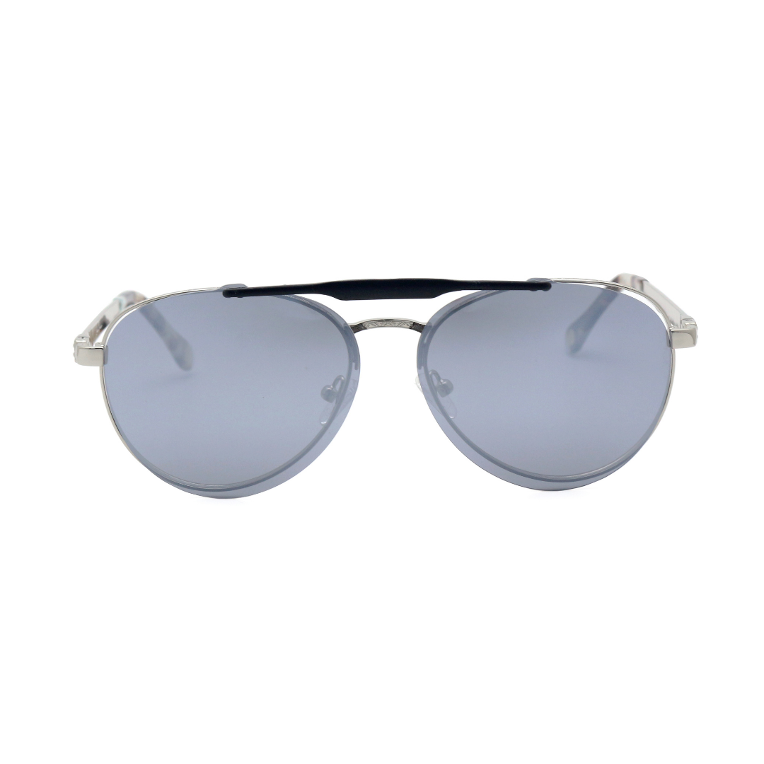 Sleek Cleofis Silver optical frames for adults, offering a contemporary and polished metallic look.