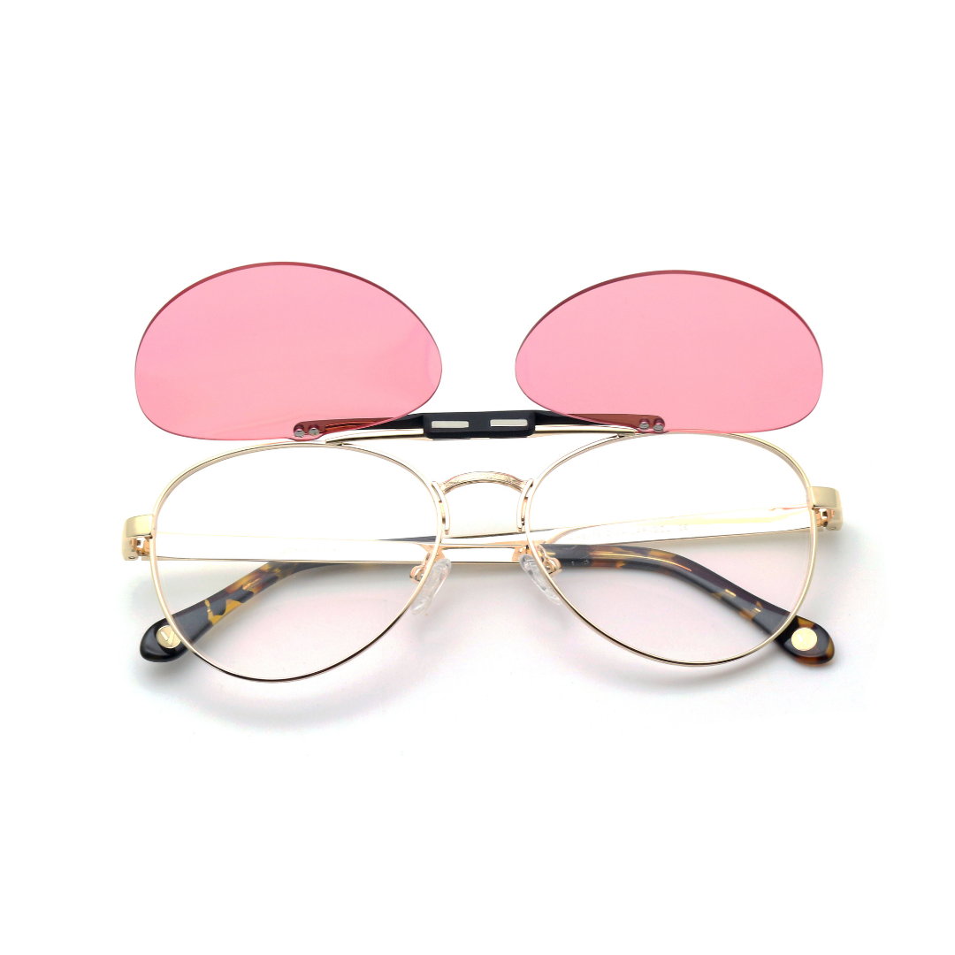 Front view of the gentle Dwayne Blush optical frames for adults, perfect for a subtle yet stylish appearance.