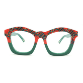 Elegant green optical frames from the Kente collection for adults, blending tradition with modern style.