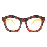 Sunny yellow optical frames from the Kente collection for adults, bringing a cheerful and stylish vibe.