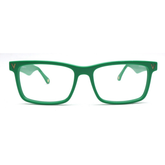 Contemporary green rectangular optical frames from the Rands collection for adults, offering a modern and sharp look.