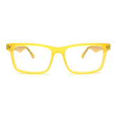 Sunny yellow rectangular optical frames from the Rands collection for adults, bringing a cheerful and modern touch.