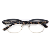 Back view of the stylish Sahara Clubmaster optical frames for adults, showcasing their timeless and elegant design.