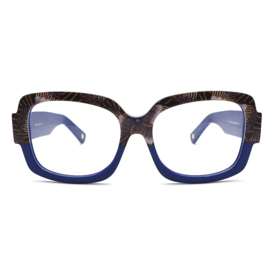 Majestic Sienna Peacock optical frames for adults, featuring an exquisite peacock-inspired design.