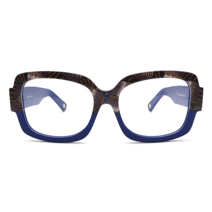 Majestic Sienna Peacock optical frames for adults, featuring an exquisite peacock-inspired design.