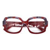 Front view of the elegant Sienna Spiral optical frames for adults, highlighting their unique and artistic temple design.